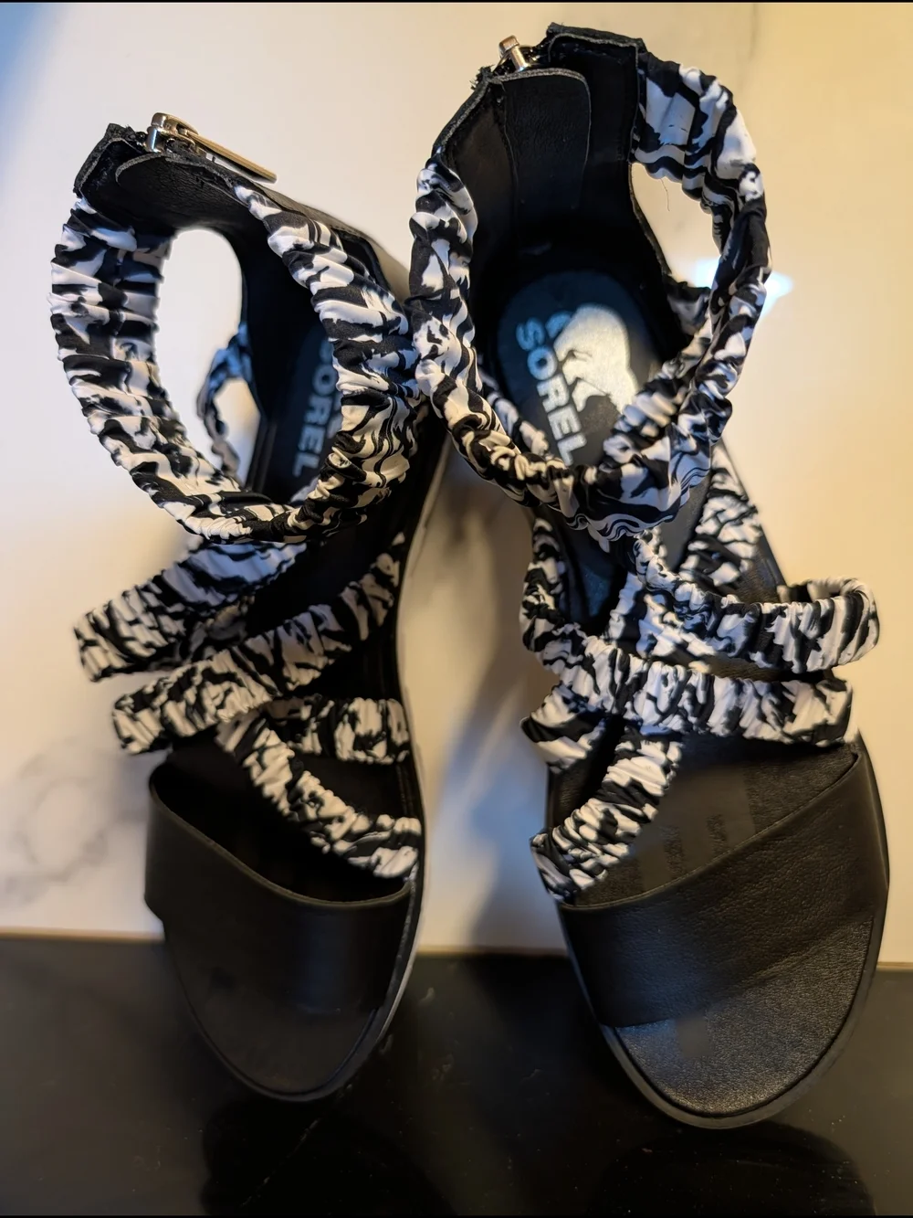 Sorel Women's Ella II Ankle Strap Sandals Size 9.5 Used Exc